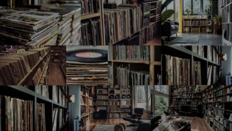 Vinyl record collection